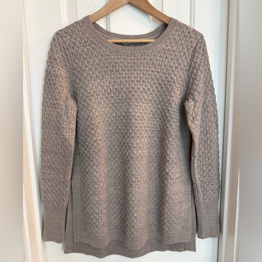 Athleta Merino Wool Honeycomb Sweater Tunic, Size S